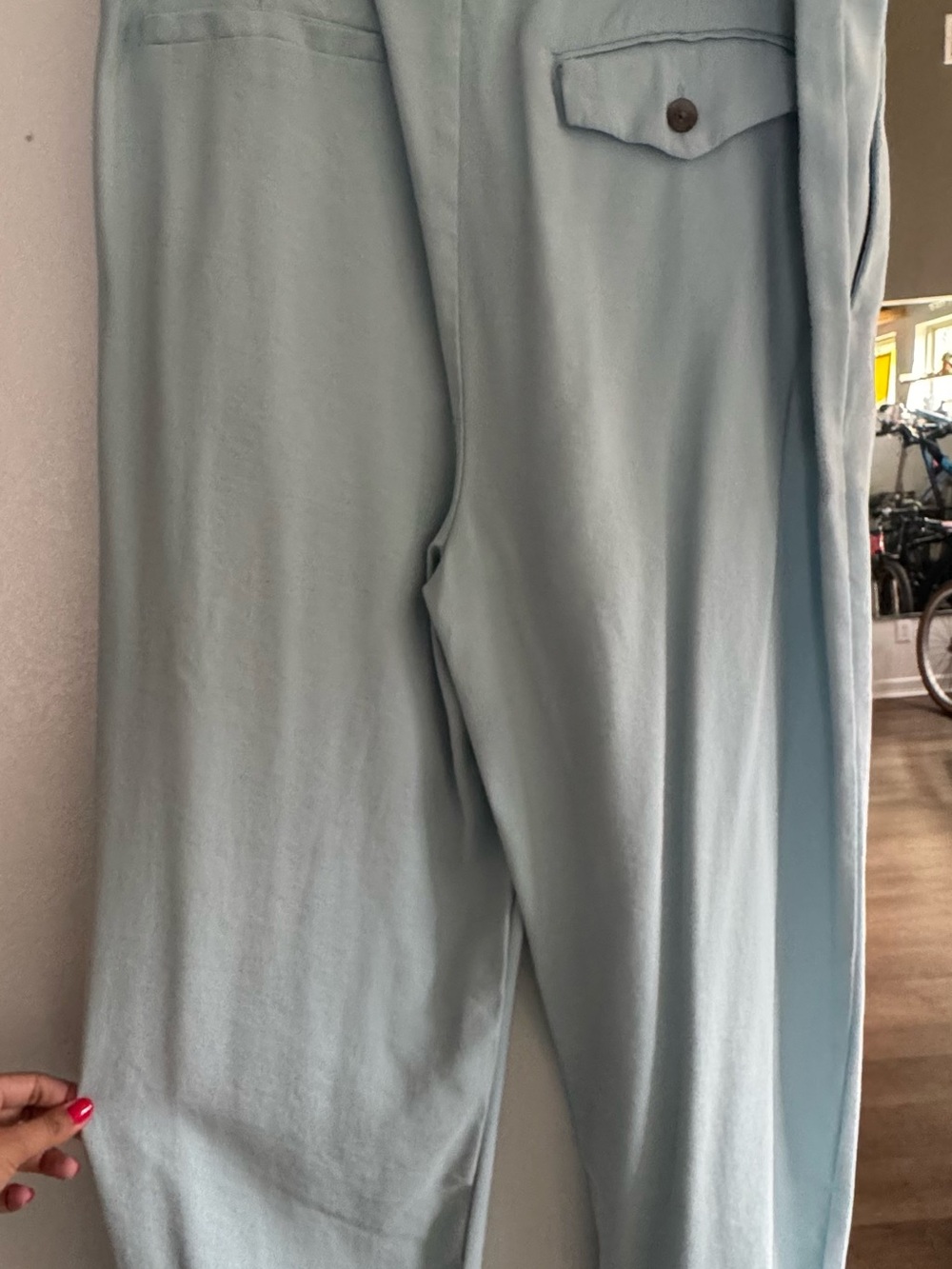 a new day Light Blue Pleated High-Rise Trousers - Picture 2 of 2